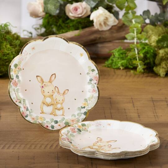 Kate Aspen® 7'' Pink Woodland Baby Premium Paper Plates, 16ct.